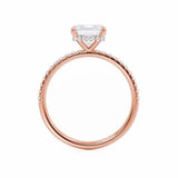 LIVELY - Princess Lab Diamond 18k Rose Gold Petite Hidden Halo