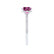 LIVELY - Princess Pink Sapphire 950 Platinum Petite Hidden Halo Pavé Shoulder Set Ring