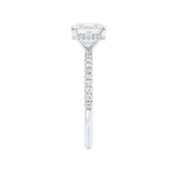 LIVELY - Princess Lab Diamond 18k White Gold Petite Hidden Halo