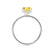 LIVELY - Princess Yellow Sapphire 18k White Gold Petite Hidden Halo Pavé Shoulder Set Ring