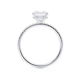 LIVELY - Princess Lab Diamond 18k White Gold Petite Hidden Halo