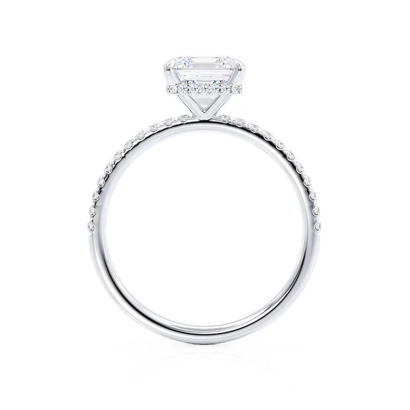 LIVELY - Princess Lab Diamond 950 Platinum Petite Hidden Halo