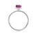 LIVELY - Princess Pink Sapphire 950 Platinum Petite Hidden Halo Pavé Shoulder Set Ring