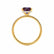 LIVELY - Princess Alexandrite 18k Yellow Gold Petite Hidden Halo Pavé Shoulder Set Ring
