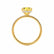 LIVELY - Princess Yellow Sapphire 18k Yellow Gold Petite Hidden Halo Pavé Shoulder Set Ring