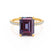 LIVELY - Chatham® Emerald Alexandrite & Diamond 18k Yellow Gold Petite Hidden Halo Pavé Shoulder Set Ring