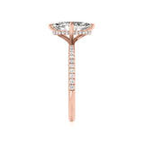 LIVELY - Marquise Lab Diamond 18K Rose Gold Micro Pavé Hidden Halo