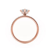 LIVELY - Marquise Lab Diamond 18K Rose Gold Micro Pavé Hidden Halo