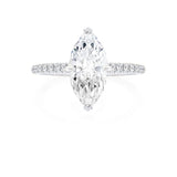 LIVELY - Marquise Lab Diamond Platinum Micro Pavé Hidden Halo