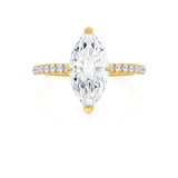 LIVELY - Marquise Lab Diamond 18K Yellow Gold Micro Pavé Hidden Halo