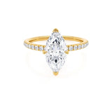 LIVELY - Marquise Lab Diamond 18K Yellow Gold Micro Pavé Hidden Halo