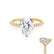 Lively Pear Lab Diamond 18k Rose Gold Pave Hidden Halo Engagement Ring Lily Arkwright Front View 3 with Additional Hidden Halo View