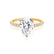 Lively Pear Lab Diamond 18k Yellow Gold Pave Hidden Halo Engagement Ring Lily Arkwright Front View