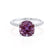 LIVELY - Cushion Alexandrite 950 Platinum Petite Hidden Halo Pavé Shoulder Set Ring