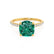 LIVELY - Cushion Emerald 18k Yellow Gold Petite Hidden Halo Pavé Shoulder Set Ring