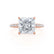 LIVELY - Princess Lab Diamond 18k Rose Gold Petite Hidden Halo