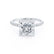 LIVELY - Princess Lab Diamond 950 Platinum Petite Hidden Halo