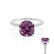 LIVELY - Cushion Alexandrite 950 Platinum Petite Hidden Halo Pavé Shoulder Set Ring