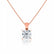 LOLA - Asscher Cut Lab Diamond 4 Claw Pendant 18k Rose Gold Pendant Lily Arkwright