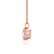 LOLA - Asscher Cut Lab Diamond 4 Claw Pendant 18k Rose Gold Pendant Lily Arkwright