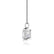 LOLA - Asscher Cut Lab Diamond 4 Claw Pendant 950 Platinum Pendant Lily Arkwright