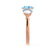 LEANORA - Round Aqua Spinel 18k Rose Gold Trilogy Engagement Ring Lily Arkwright