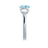 LEANORA - Round Aqua Spinel 18k White Gold Trilogy Engagement Ring Lily Arkwright