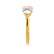 LEANORA - Round Champagne Sapphire 18k Yellow Gold Trilogy Engagement Ring Lily Arkwright