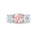 LEANORA - Round Champagne Sapphire 18k White Gold Trilogy Engagement Ring Lily Arkwright