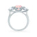 LEANORA - Round Champagne Sapphire 950 Platinum Trilogy Engagement Ring Lily Arkwright