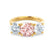 LEANORA - Round Champagne Sapphire 18k Yellow Gold Trilogy Engagement Ring Lily Arkwright