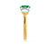 LEANORA - Round Emerald 18k Yellow Gold Trilogy Engagement Ring Lily Arkwright