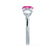 LEANORA - Round Pink Sapphire 18k White Gold Trilogy Engagement Ring Lily Arkwright