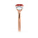 LEANORA - Round Ruby 18k Rose Gold Trilogy Engagement Ring Lily Arkwright
