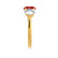 LEANORA - Round Ruby 18k Yellow Gold Trilogy Engagement Ring Lily Arkwright