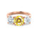 LEANORA - Round Yellow Sapphire 18k Rose Gold Trilogy Engagement Ring Lily Arkwright