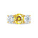 LEANORA - Round Yellow Sapphire 18k Yellow Gold Trilogy Engagement Ring Lily Arkwright