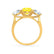 LEANORA - Round Yellow Sapphire 18k Yellow Gold Trilogy Engagement Ring Lily Arkwright