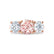 LEANORA - Round Champagne Sapphire 18k Rose Gold Trilogy Engagement Ring Lily Arkwright