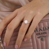 LOTTIE - Round Moissanite 18K Rose Gold 4 Prong Tulip Solitaire Ring
