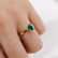 LOTTIE - Round Emerald Solitaire Engagement Ring 18k Rose Gold