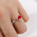 LOTTIE - Round Ruby Solitaire Engagement Ring 950 Platinum