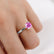 LOTTIE - Round Pink Sapphire Solitaire Engagement Ring 950 Platinum