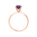 LOTTIE - Round Alexandrite Solitaire Engagement Ring 18k Rose Gold