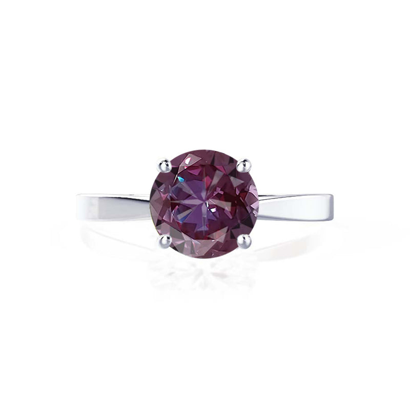 LOTTIE - Chatham® Round Alexandrite Solitaire Engagement Ring 950 Platinum