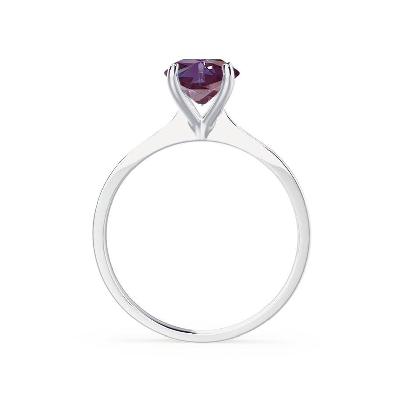 LOTTIE - Chatham® Round Alexandrite Solitaire Engagement Ring 950 Platinum