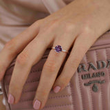 LOTTIE - Chatham® Round Alexandrite Solitaire Engagement Ring 950 Platinum