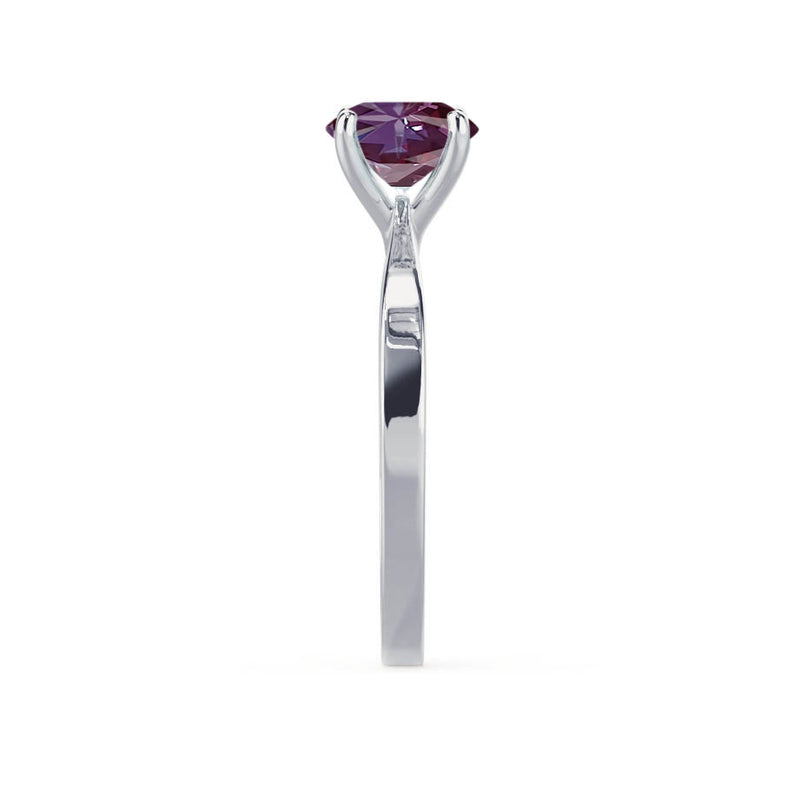 LOTTIE - Chatham® Round Alexandrite Solitaire Engagement Ring 950 Platinum