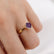 LOTTIE - Round Alexandrite Solitaire Engagement Ring 18k Yellow Gold