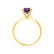 LOTTIE - Round Alexandrite Solitaire Engagement Ring 18k Yellow Gold